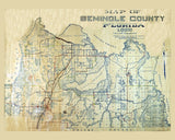 1925 Map of Seminol County Florida