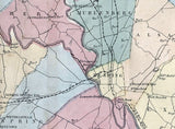 1862 Map of Berks County Pennsylvania