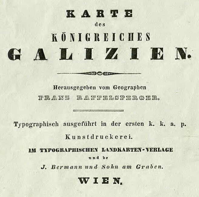 1864 Topo Map of Galicia Austro Hungarian Empire Galizien