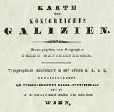 1864 Topo Map of Galicia Austro Hungarian Empire Galizien