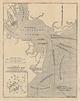 1884 Map of Charleston Harbor South Carolina