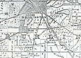 1858 Map of Burlington Racine County Wisconsin Environs