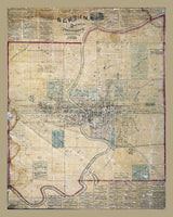 1875 Map of Berlin Green Lake County Wisconsin