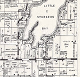 1890s Town Map of Gardner Door County Wisconsin