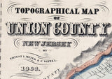 1862 Map of Union County New Jersey