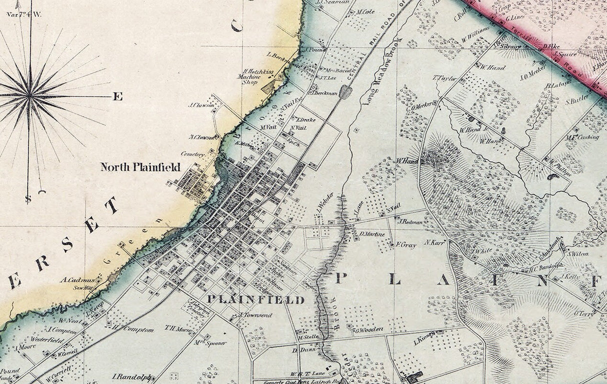 1862 Map of Union County New Jersey