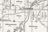 1899 Map of Rochester Wisconsin and Environs