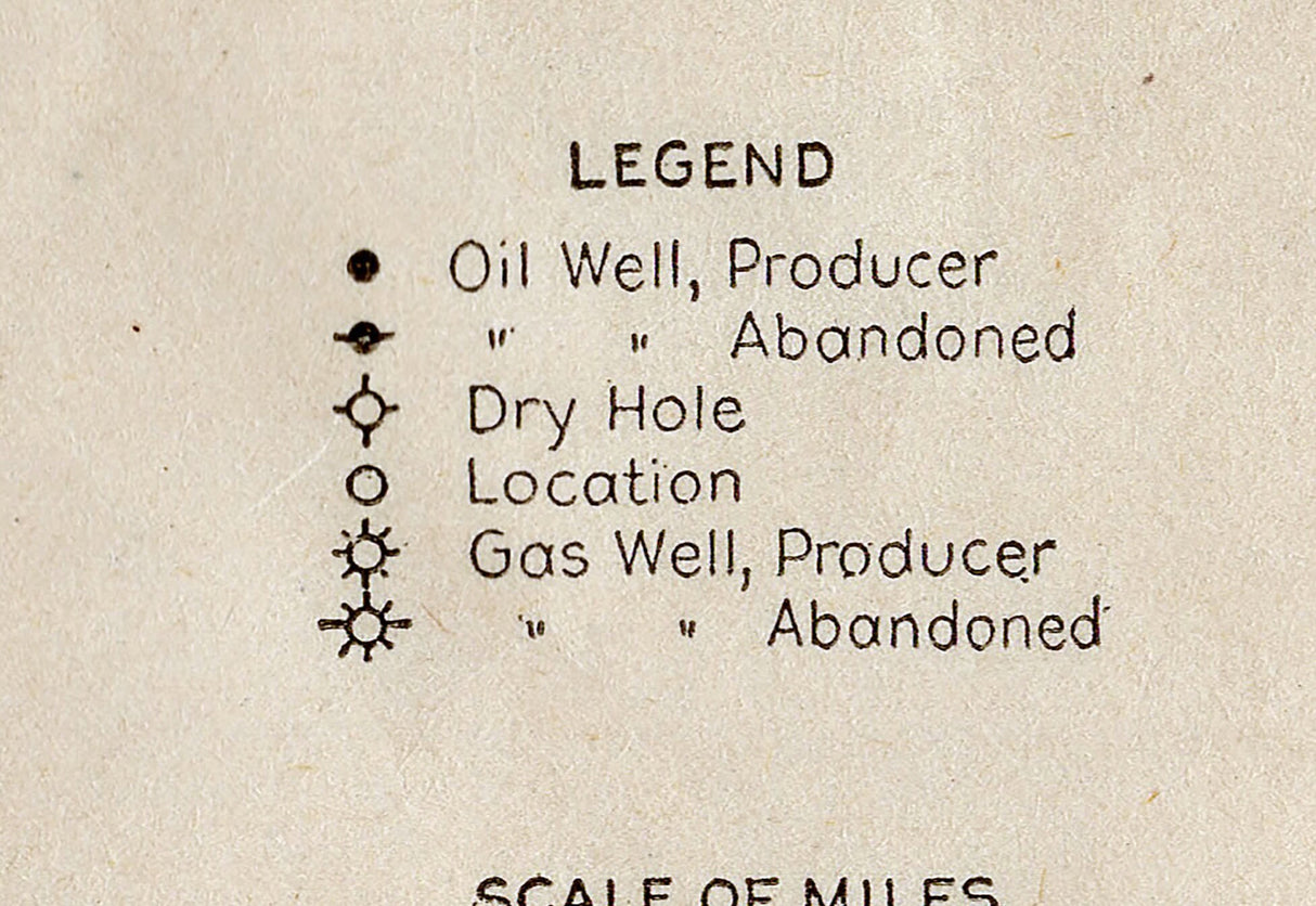 1916 Oil & Gas Well Map of Jackson Vinton Pike Scioto and Gallia County Ohio