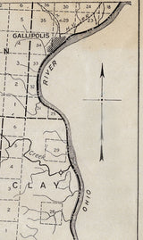 1916 Oil & Gas Well Map of Lawrence Scioto and Southwestern Gallia County Ohio