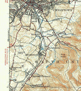 1931 Topo Map of Uniontown Pennsylvania Fayette County Brownfield