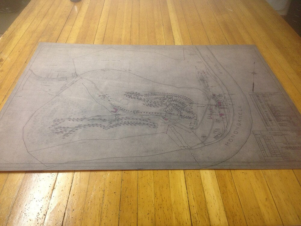 1921 Nemacolin Pa Town Map Reproduction