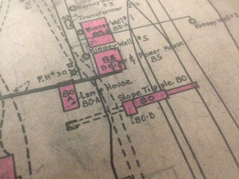 1921 Nemacolin Pa Town Map Reproduction