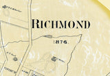 1876 Map of Richmond Madison County Kentucky