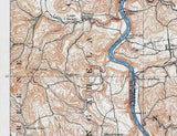 1903 Topo Map of Masontown PA Quadrangle Carmichaels Ceylon