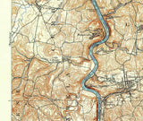 1931 Topo Map of Masontown PA Quadrangle Carmichaels Ceylon