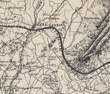 1877 Map of Rockingham County Virginia Coal and Iron Lands