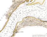 1853 Map of the Saint Johns River Entrance Florida