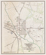 1895 Map of Gallatin Sumner County Tennessee