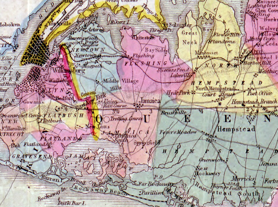 1857 Map of Long Island New York