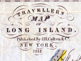 1857 Map of Long Island New York