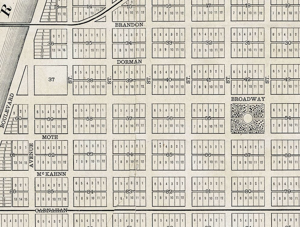 1887 Map of Boca Grande Lee County Florida