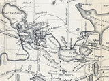 1887 Map of the Lakes Around Oconomowoc Wisconsin