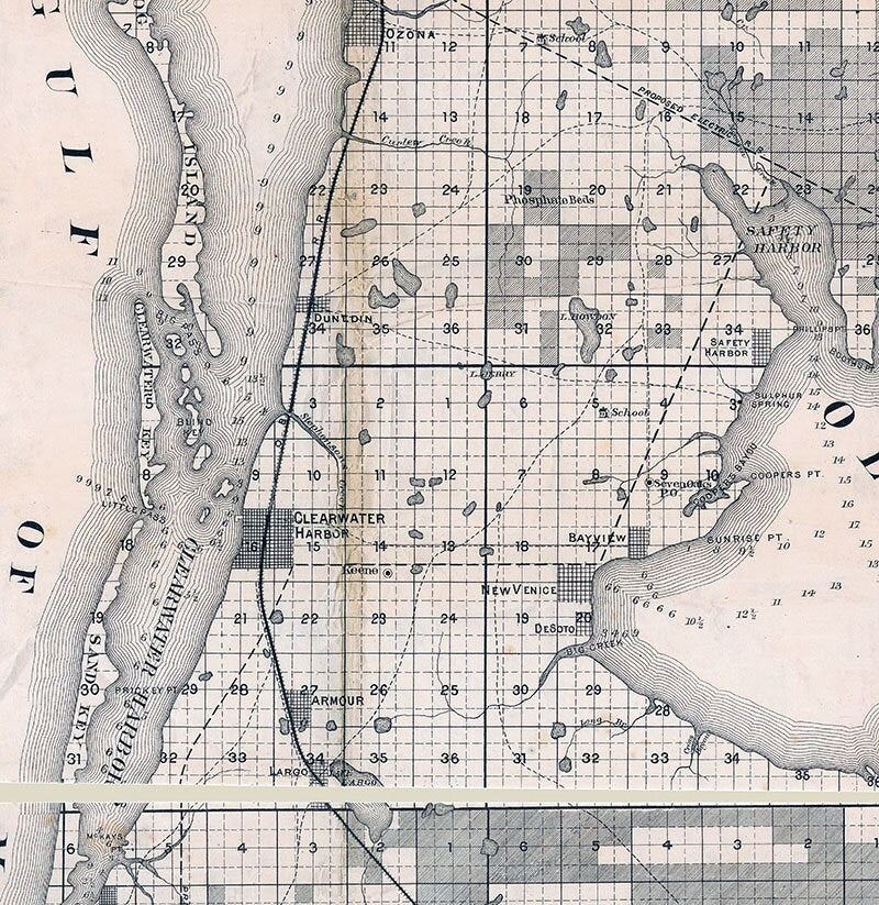 1892 Map of Hillsborough County Florida