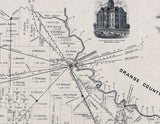 1898 Map of Jefferson County Texas