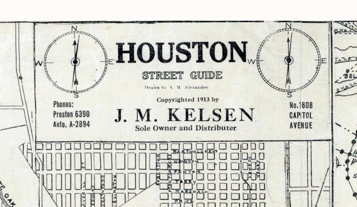1913 Map of Houston Texas