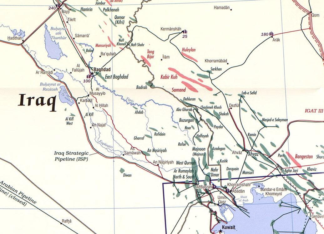 2007 Map of Middle East Oil and Gas Fields