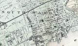 1876 Town Map of Chester Delaware County Pennsylvania