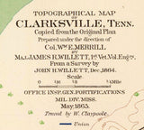 1895 Map of Clarksville Sumner County Tennessee