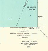 1959 Topo Map of Put-In-Bay Ohio Lake Erie Islands