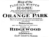 1884 Map of Orange Park Clay County Florida Jacksonville