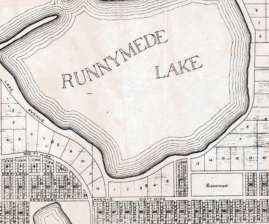 1887 Map of Runnymede Florida