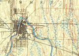 1909 Map of Oconomowoc Wisconsin Lakes and Watertown