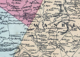 1862 Map of District Pike Washington Earl and Colebrookdale Townships Berks County Pennsylvania