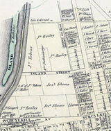 1862 Map of Hamburg Berks County Pennsylvania