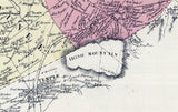 1862 Map of Richmond Maiden Creek and Ontelaunee Townships Berks County Pennsylvania