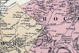 1862 Map of Ruscomb Manor and Rockland Townships Berks County Pennsylvania