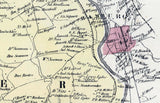 1862 Map of Upper Bern Townships Berks County Pennsylvania