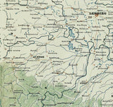 1864 Topo Map of Galicia Austro Hungarian Empire Galizien