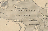 1884 Map of Charleston Harbor South Carolina