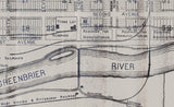1891 Map of Marlinton Pocahontas County West Virginia