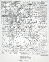 1858 Map of Burlington Racine County Wisconsin Environs