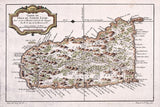 1758 Map of Saint Lucie Island