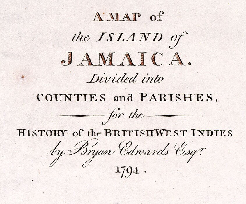 1794 Map of Jamaica