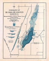 1899 Map of Big Cedar Lake Washington County Wisconsin