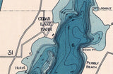 1899 Map of Big Cedar Lake Washington County Wisconsin