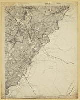 1934 Oil and Gas Coal Mine Map of the Uniontown Quad Fayette County PA